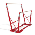 Compact asymmetric bars - folding feet - with transport trolleys (3345)